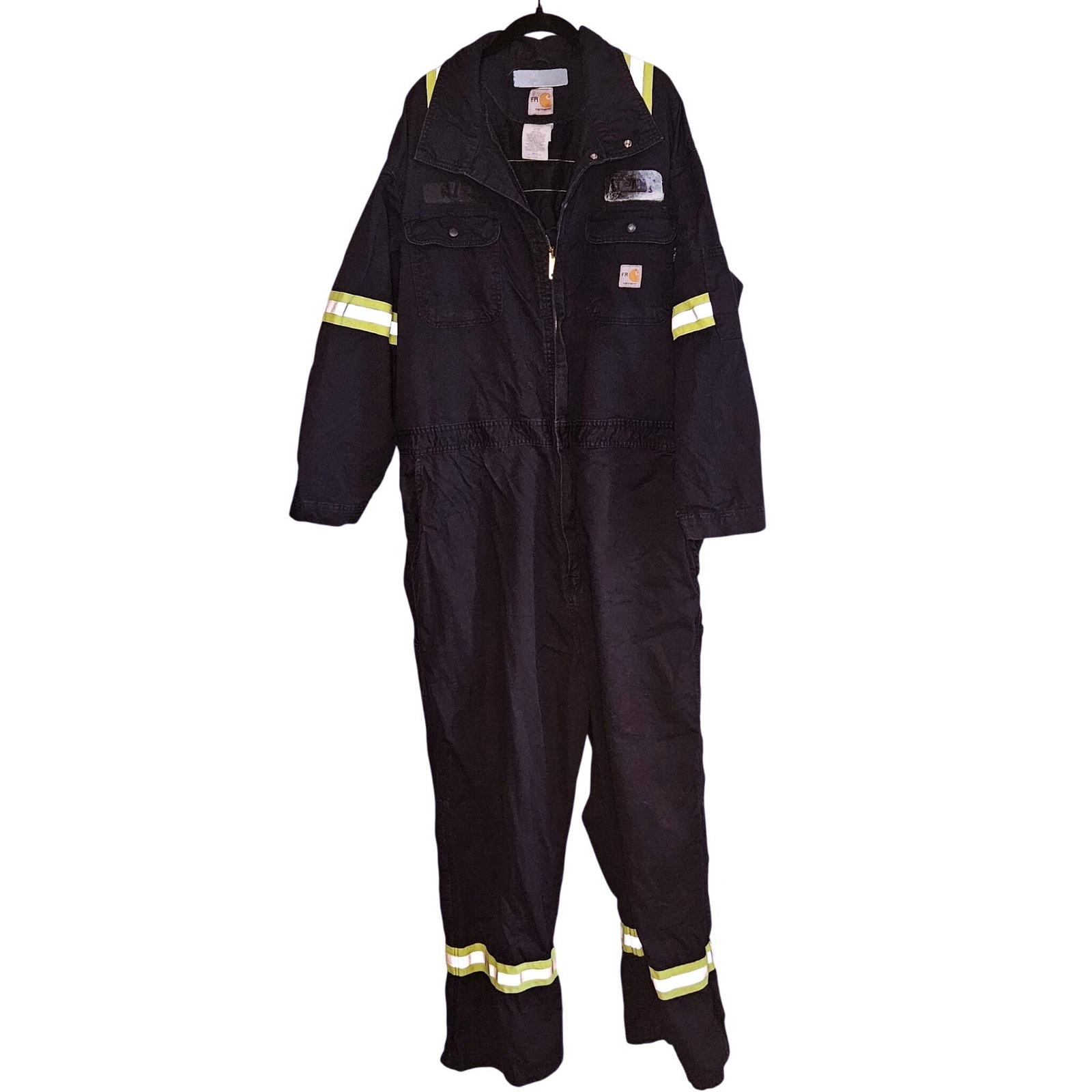 Carhartt Fr Coveralls Mens 2xl Navy Blue Reflective Flame Resistant Workwear